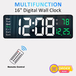 Load image into Gallery viewer, 16 inh Large LED Digital Wall Clock With Remote Control