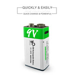 Load image into Gallery viewer, Smartoools 9V Lithium-Ion Type-C Rechargeable Batteries 1 Pcs