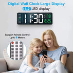 Load image into Gallery viewer, 16 inh Large LED Digital Wall Clock With Remote Control