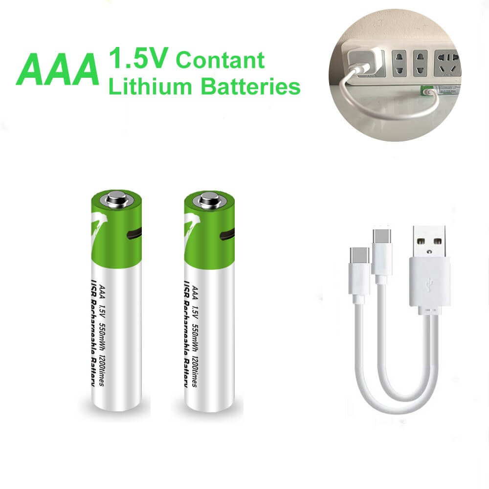 Smartoools RB40 AAA 750mWh 1.5V Lithium-Ion Type-C Rechargeable Batteries 4 Pcs