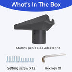 Load image into Gallery viewer, For Starlink Gen 3 Aluminium Alloy Mount Pipe Adapter for Starlink Gen3/V3 Mounting Plate Roof for Starlink Standard Mount Kit